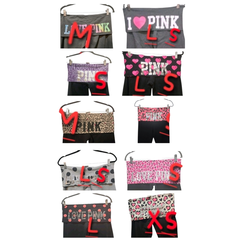 PINK by Victoria's Secret vintage fold over full length flare yoga pants